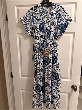 White And Blue White Zara Maxi Dress for Sale up to 90% Off: Poshmark